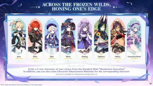 Genshin Impact 7.1: Choose Your Free Stellar Character Wisely