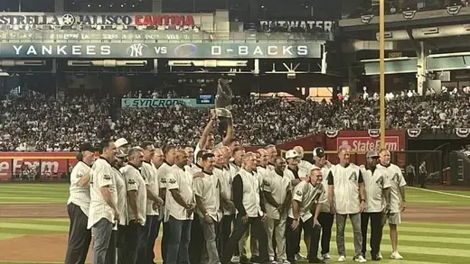Curt Schilling Celebrates 25 Years of D-backs Championship