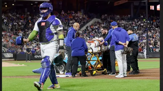 Mets First Baseman Jared Young's Scary Collision Shocks Fans