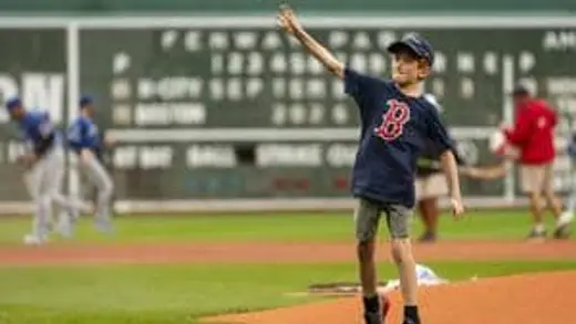 Brave Beckett Connolly Celebrates Victory at Fenway Park