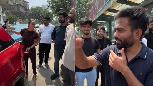 Fan Girl Goes Wild for Abhijeet Dipke Outside Mannat