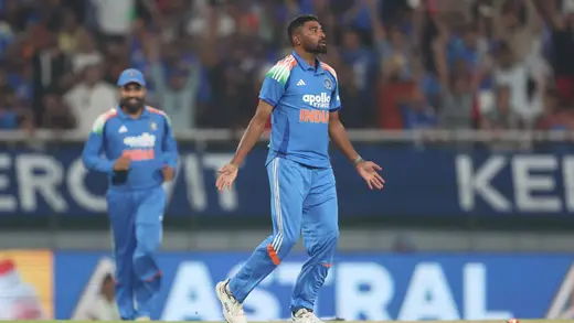 Siraj Sends Campbell's Stump Flying in Epic ODI Showdown