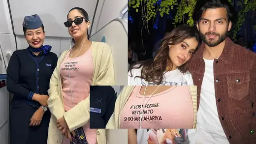 Janhvi Kapoor's Playful Airport Look for Shikhar Pahariya