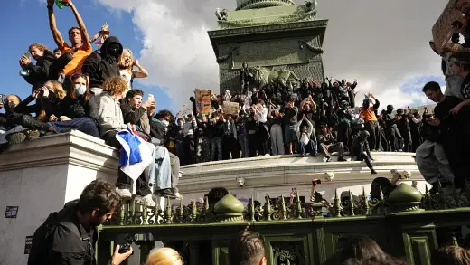 Students Soar on Magical Protests Across France's Enchanted Realm