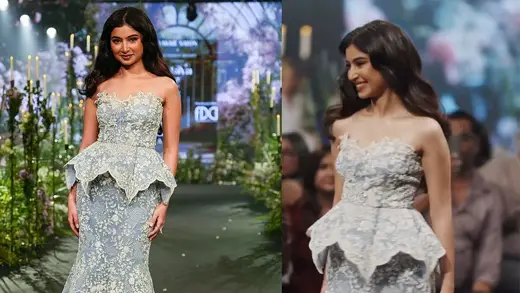 Sara Arjun Steals The Show In Stunning Blue Gown At Lakmé
