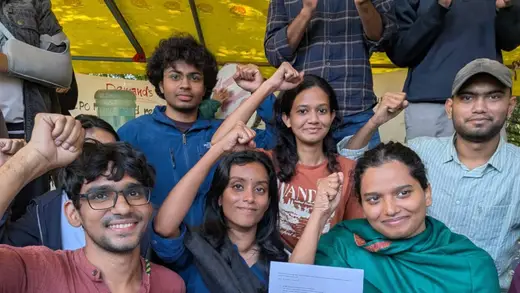 JNU Students Celebrate End Of 17-Day Hunger Strike Victory