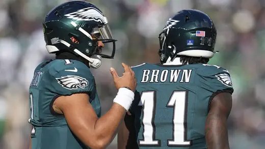 A.J. Brown Shows Support For Jalen Hurts Amid Health Scare